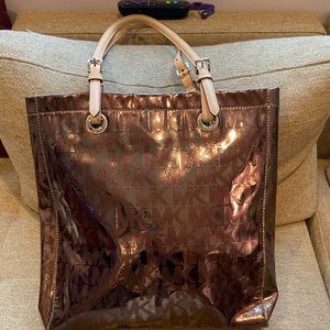 Michael Kors metallic tote
